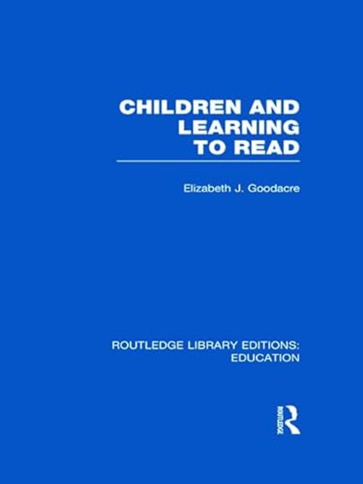 Children and Learning to Read (RLE Edu I)