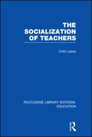 Socialization of Teachers (RLE Edu N)