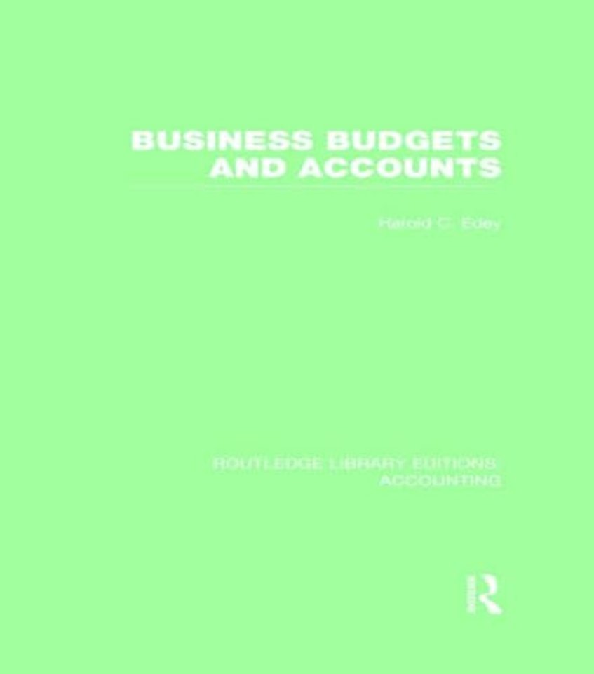 Business Budgets and Accounts (RLE Accounting)