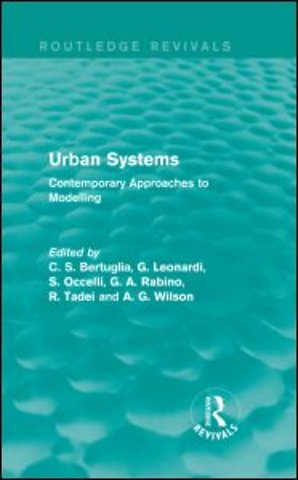 Urban Systems (Routledge Revivals)