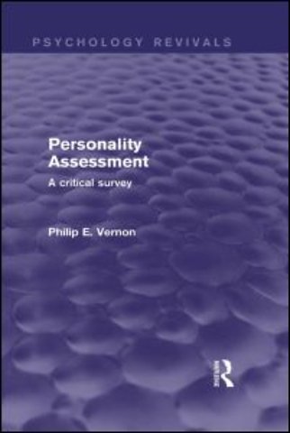 Personality Assessment (Psychology Revivals)
