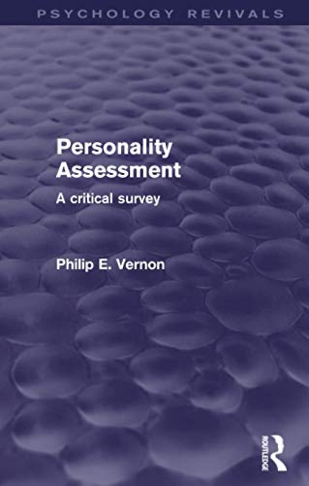 Personality Assessment (Psychology Revivals)