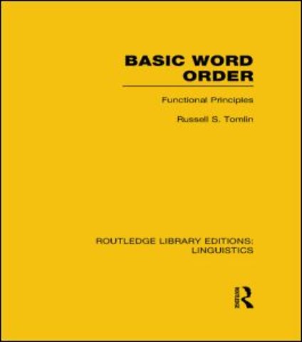 Basic Word Order (RLE Linguistics B: Grammar)