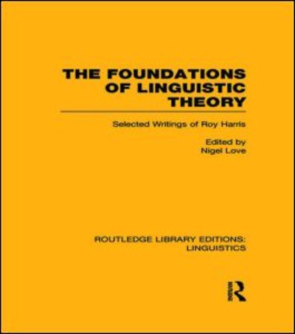 Foundations of Linguistic Theory (RLE Linguistics B: Grammar)