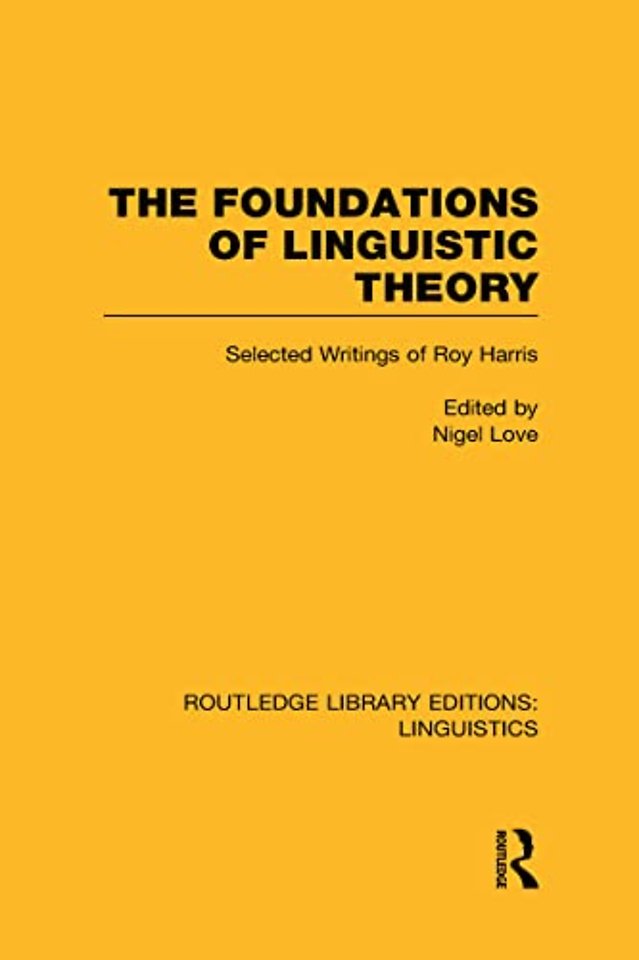 Foundations of Linguistic Theory (RLE Linguistics B: Grammar)