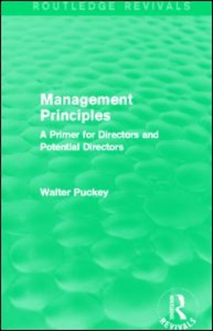 Management Principles (Routledge Revivals)