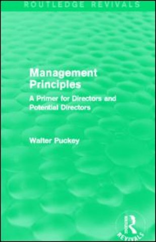 Management Principles (Routledge Revivals)
