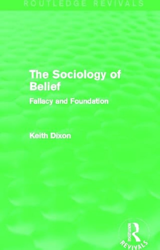 Sociology of Belief (Routledge Revivals)