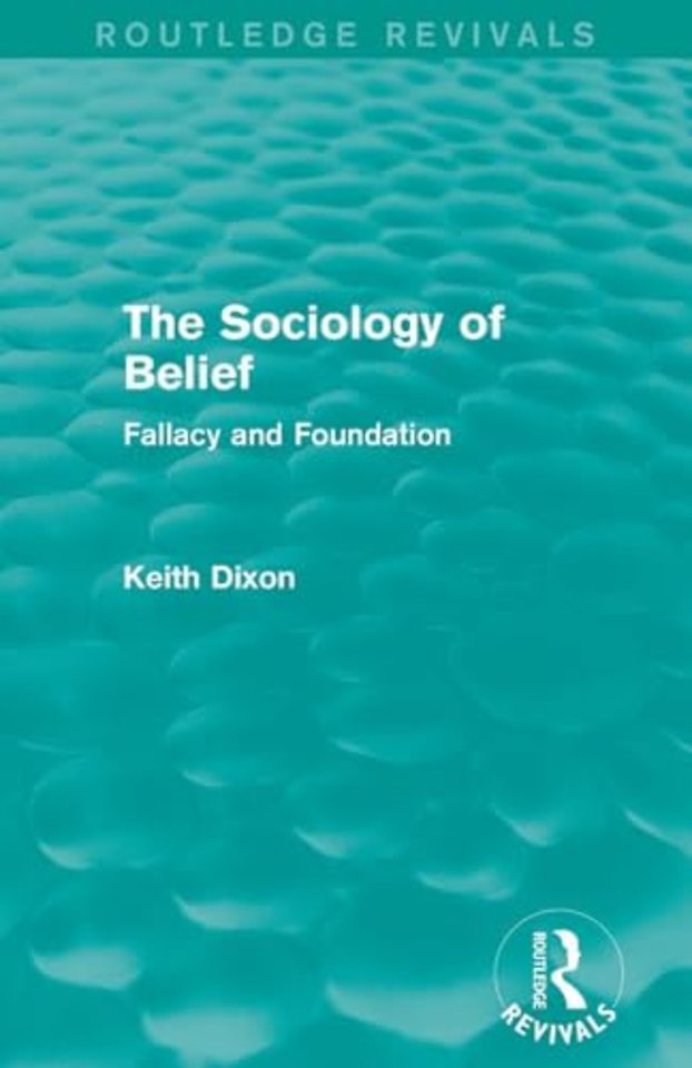 Sociology of Belief (Routledge Revivals)
