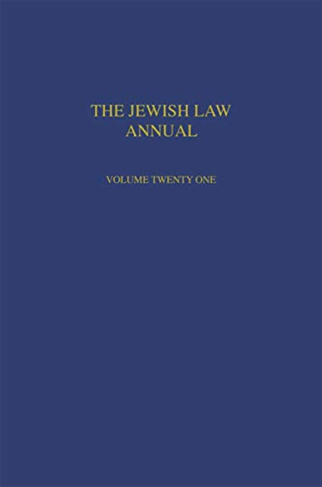 Jewish Law Annual Volume 21