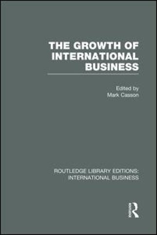 Growth of International Business (RLE International Business)