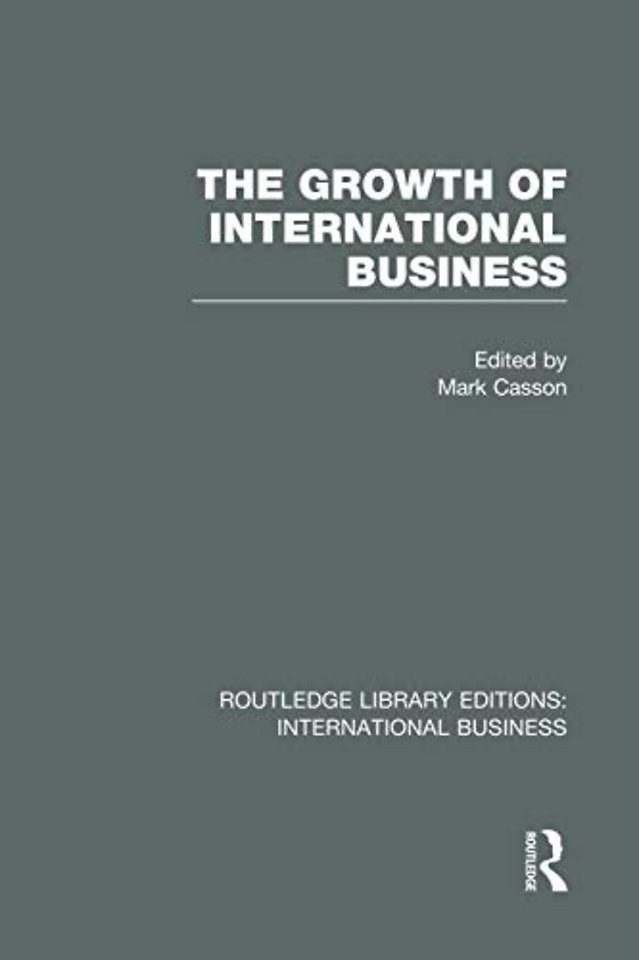 Growth of International Business (RLE International Business)