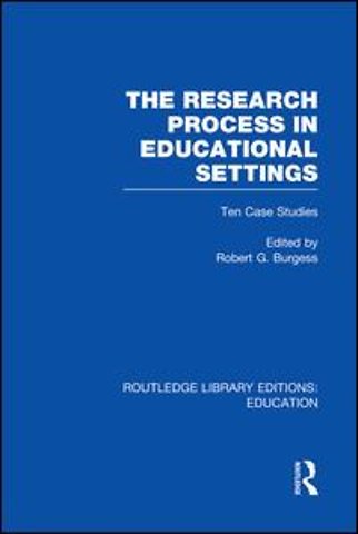 Research Process in Educational Settings (RLE Edu L)