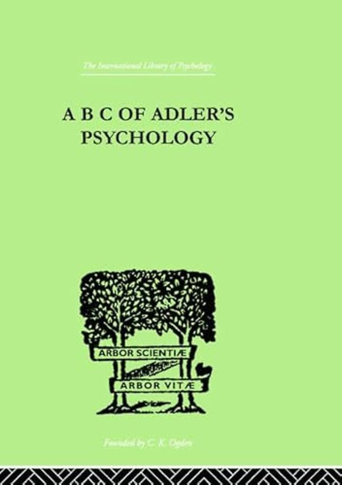 B C Of Adler'S Psychology