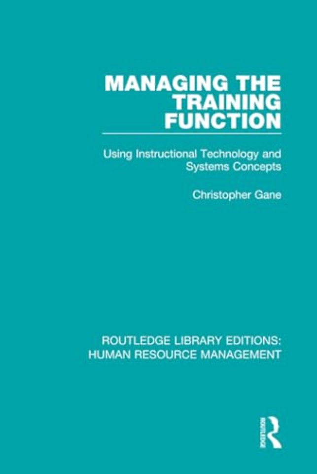 Managing the Training Function