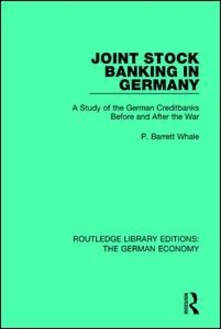 Joint Stock Banking in Germany