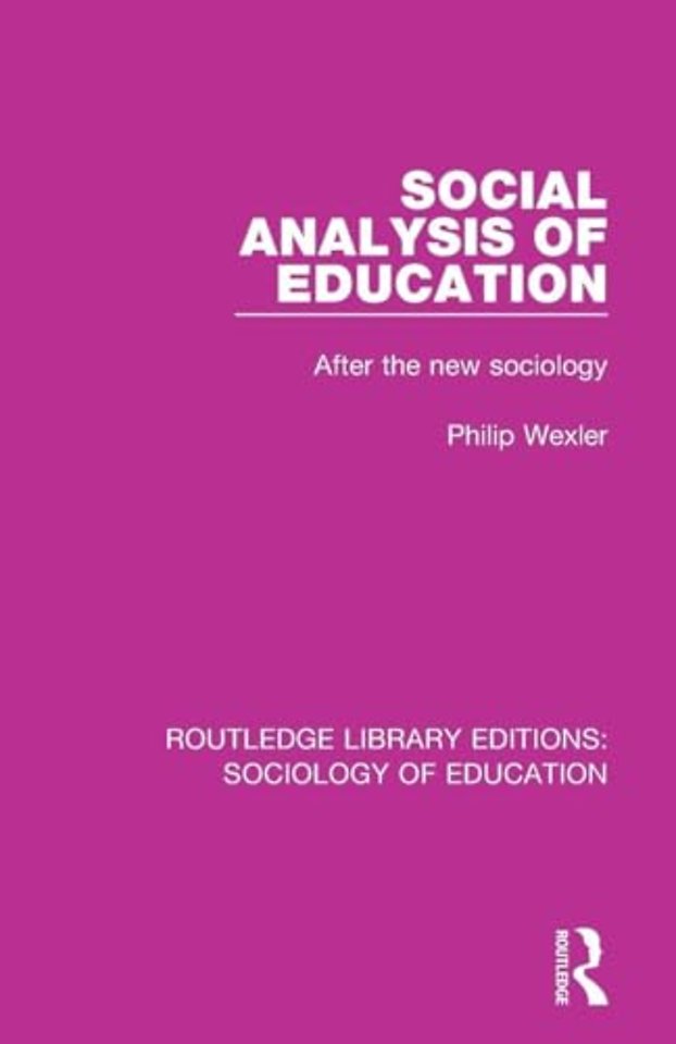 Social Analysis of Education