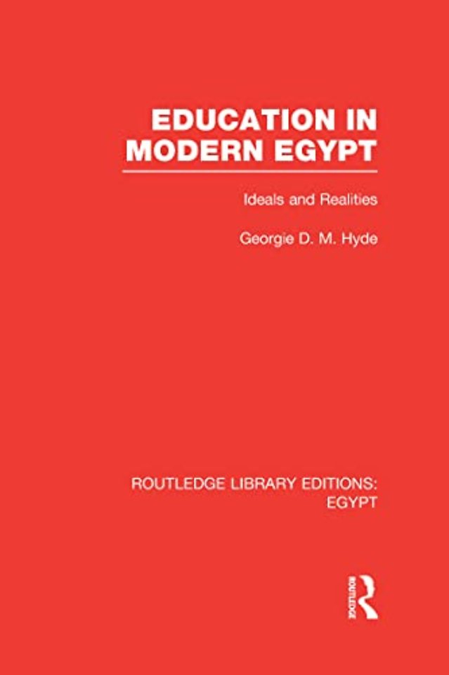 Education in Modern Egypt (RLE Egypt)
