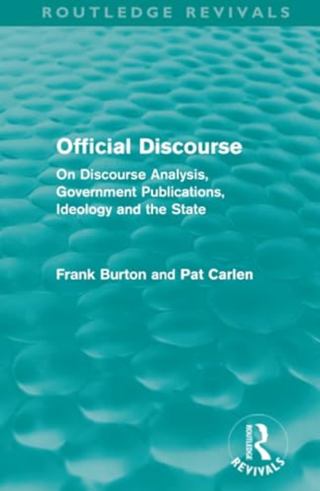 Official Discourse (Routledge Revivals)