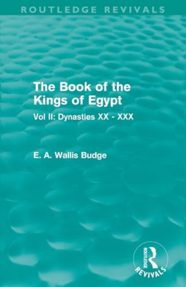 Book of the Kings of Egypt (Routledge Revivals)