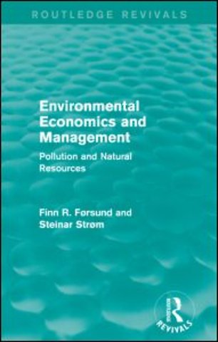 Environmental Economics and Management (Routledge Revivals)