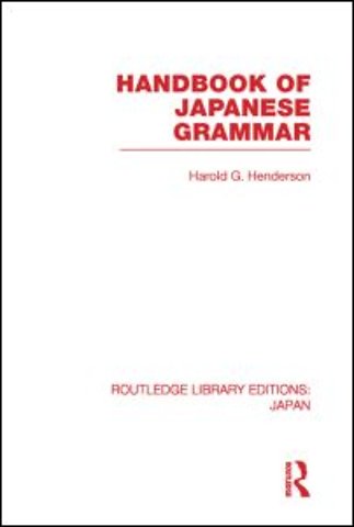 Handbook of Japanese Grammar