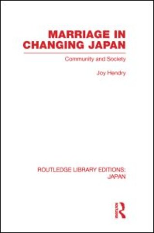 Marriage in Changing Japan