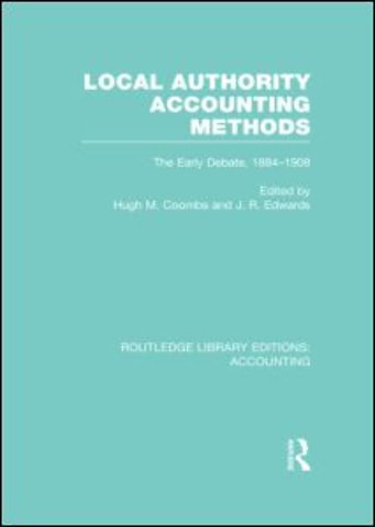 Local Authority Accounting Methods Volume 1 (RLE Accounting)