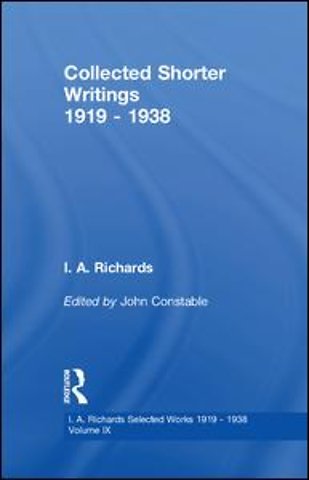 Collected Shorter Writings V9
