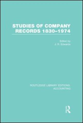 Studies of Company Records (RLE Accounting)