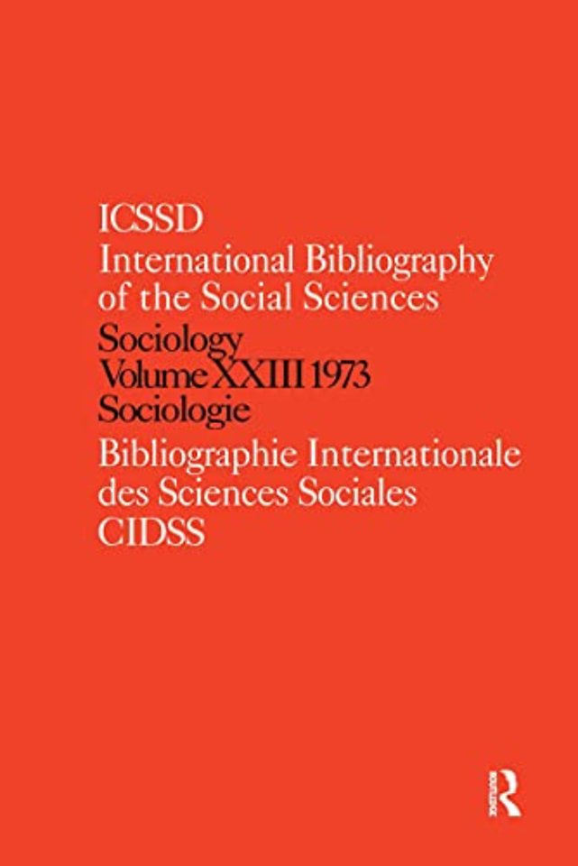 IBSS: Sociology: 1973 Vol 23