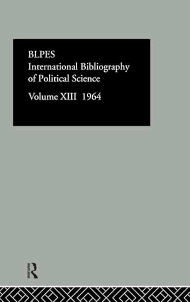 Intl Biblio Pol Sc 1964 Vol 13