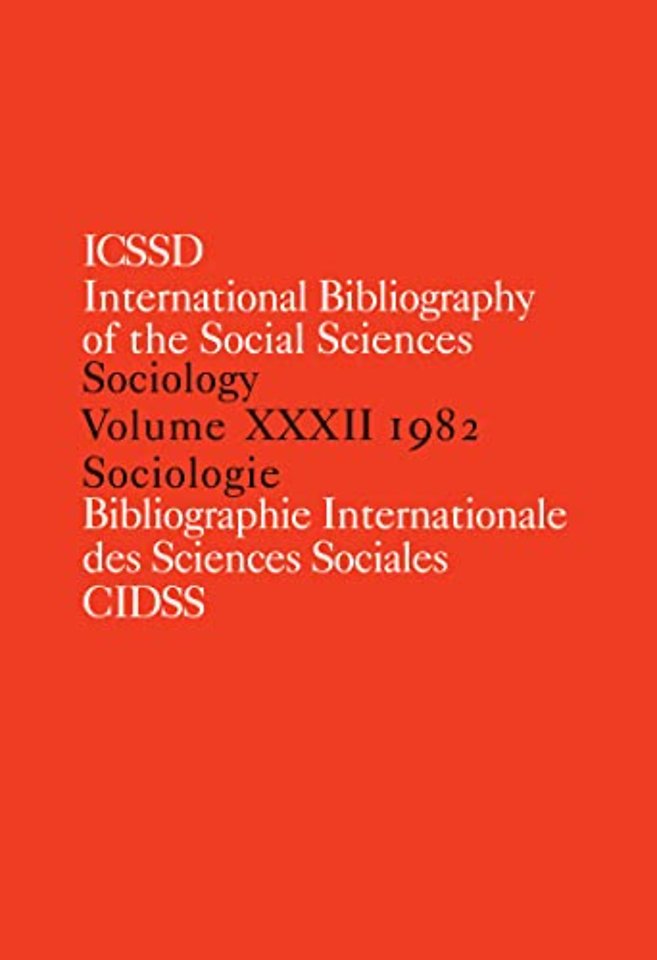 IBSS: Sociology: 1982 Vol 32