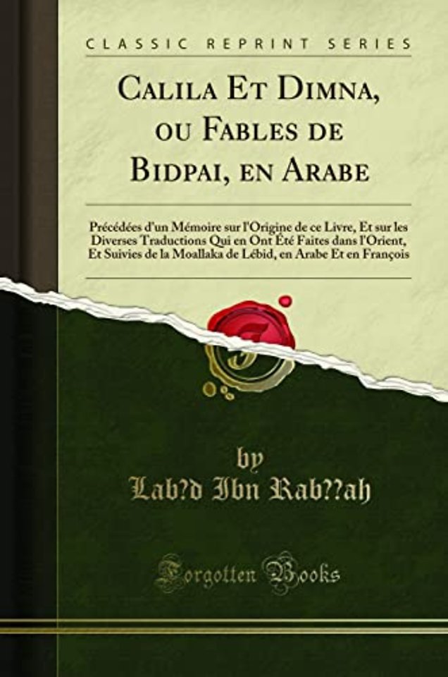 Calila Et Dimna, Ou Fables de Bidpai, En Arabe