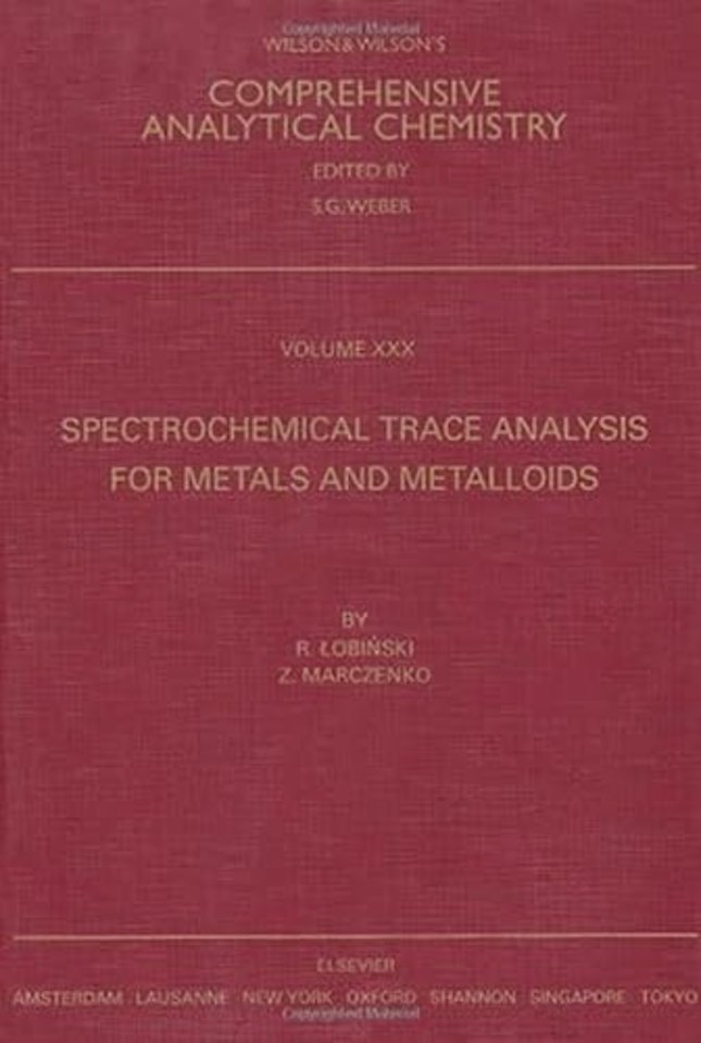 Spectrochemical Trace Analysis for Metals and Metalloids