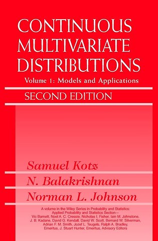 Continuous Multivariate Distributions 2e V 1 – Models & Applications