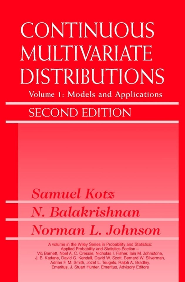 Continuous Multivariate Distributions 2e V 1 – Models & Applications