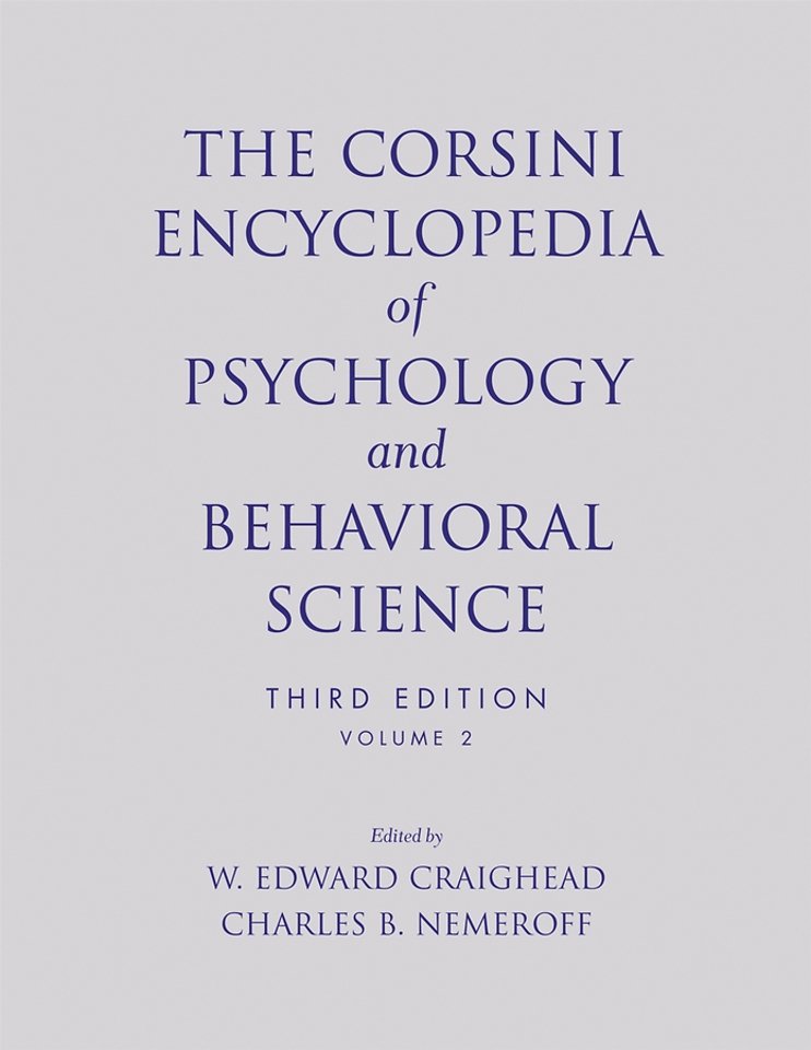 The Corsini Encyclopedia of Psychology and Behavioral Science, Volume 2