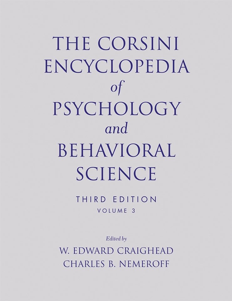 The Corsini Encyclopedia of Psychology and Behavioral Science, Volume 3
