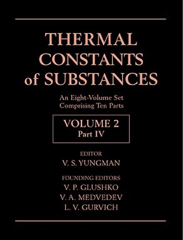 Thermal Constants of Substances, 8 Volume Set