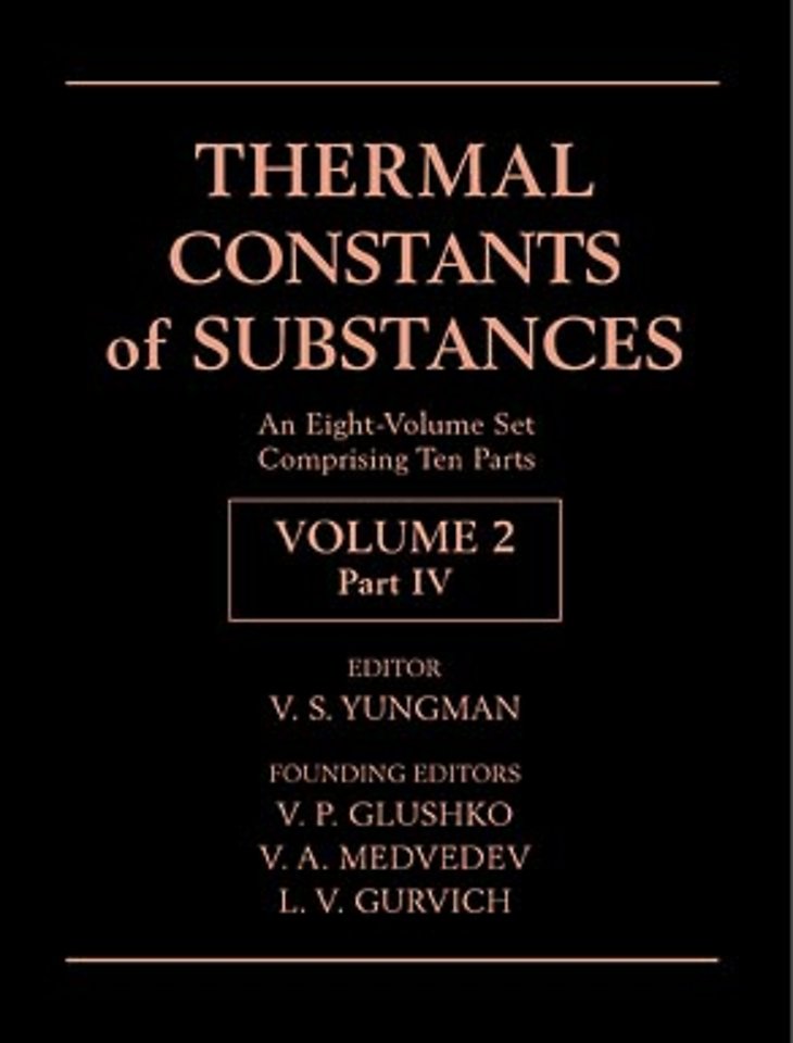 Thermal Constants of Substances, 8 Volume Set