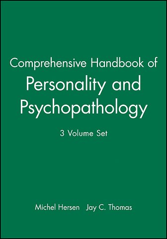 Comprehensive Handbook of Personality and Psychopathology, Set