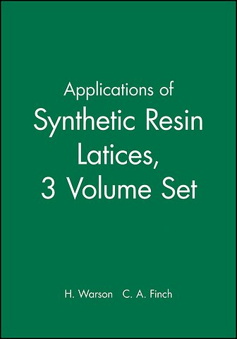 Applications of Synthetic Resin Latices, Set