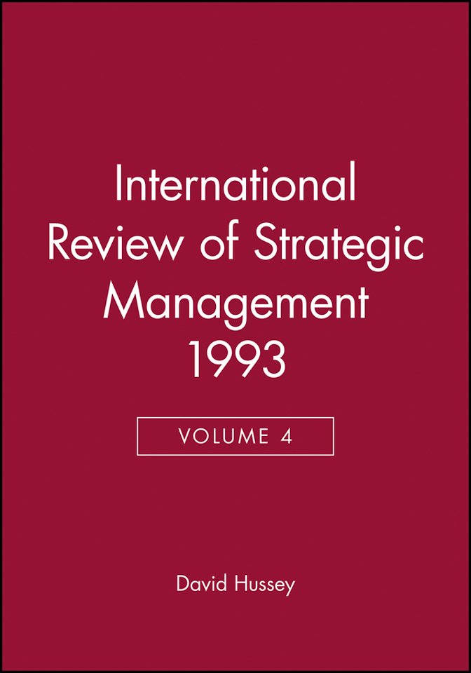 International Review of Strategic Management V 4 1993