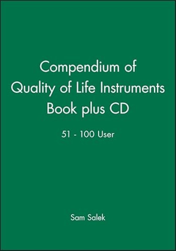 Compendium of Quality of Life Instruments Book plus CD 51–100 user