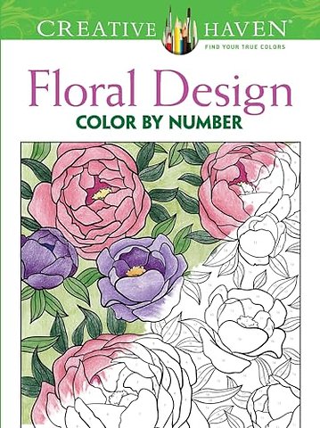 Creative Haven Floral Design Color By Number Coloring Book