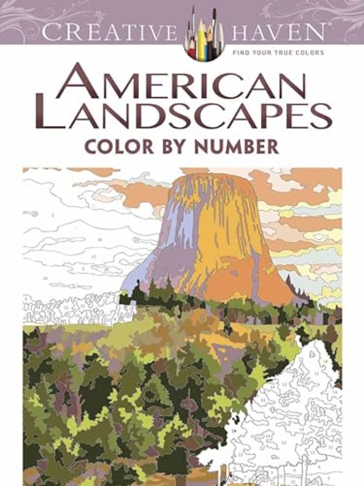 Creative Haven American Landscapes Color by Number Coloring Book