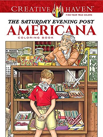 Creative Haven The Saturday Evening Post Americana Coloring Book