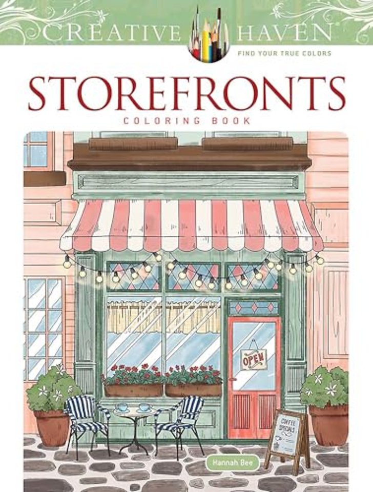 Creative Haven Storefronts Coloring Book