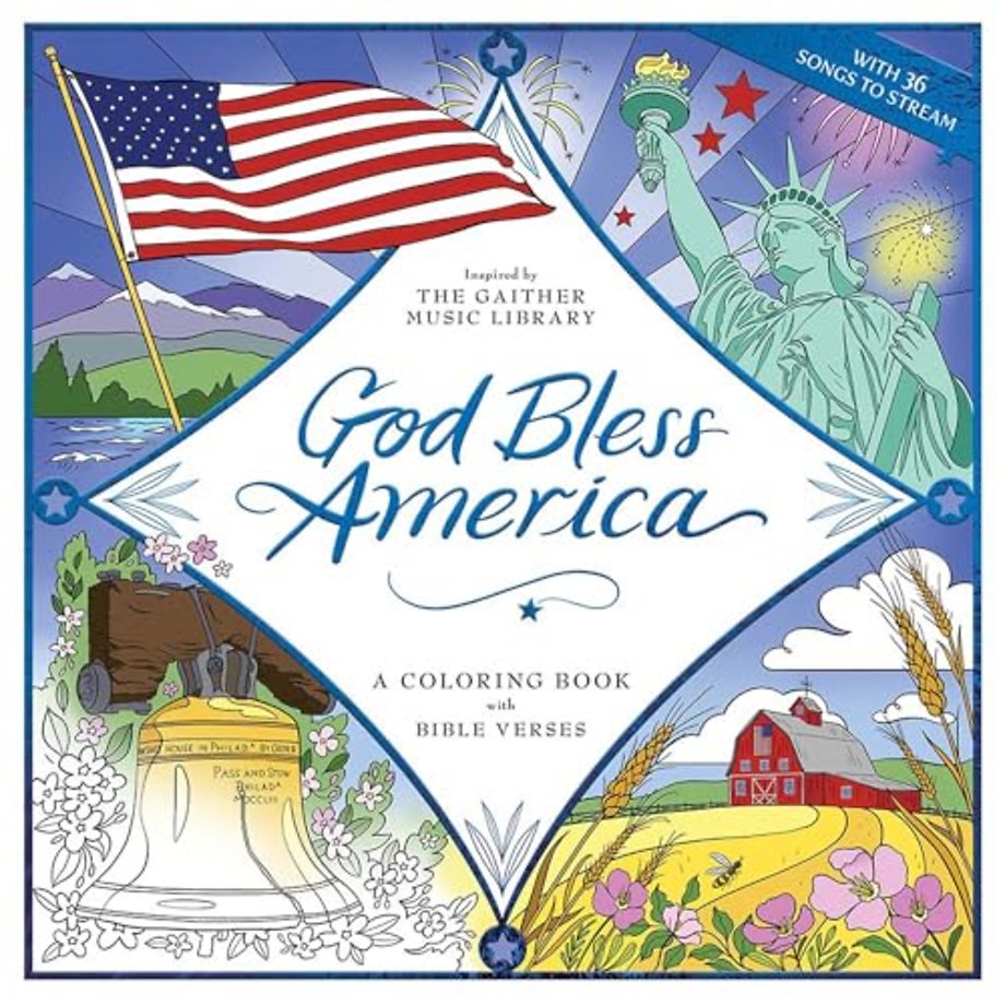 God Bless America: A Coloring Book with Bible Verses
